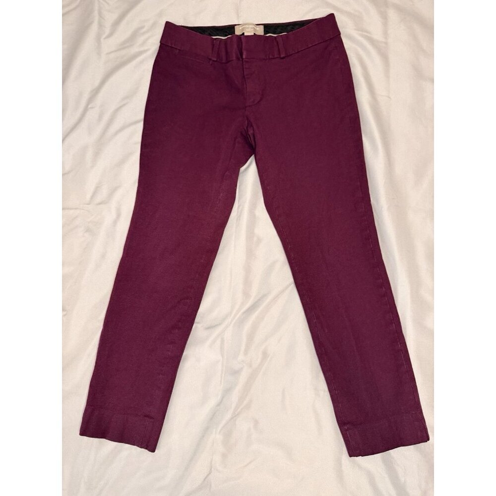 Banana Republic Sloan Fit Pants 2P Burgundy Ankle Stretch Dress Work Pants
